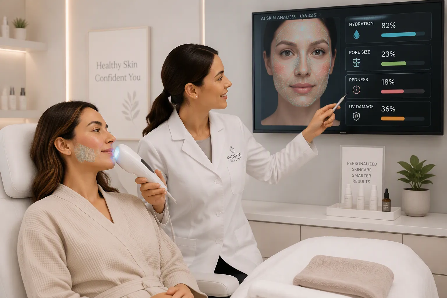AI skin analysis machine