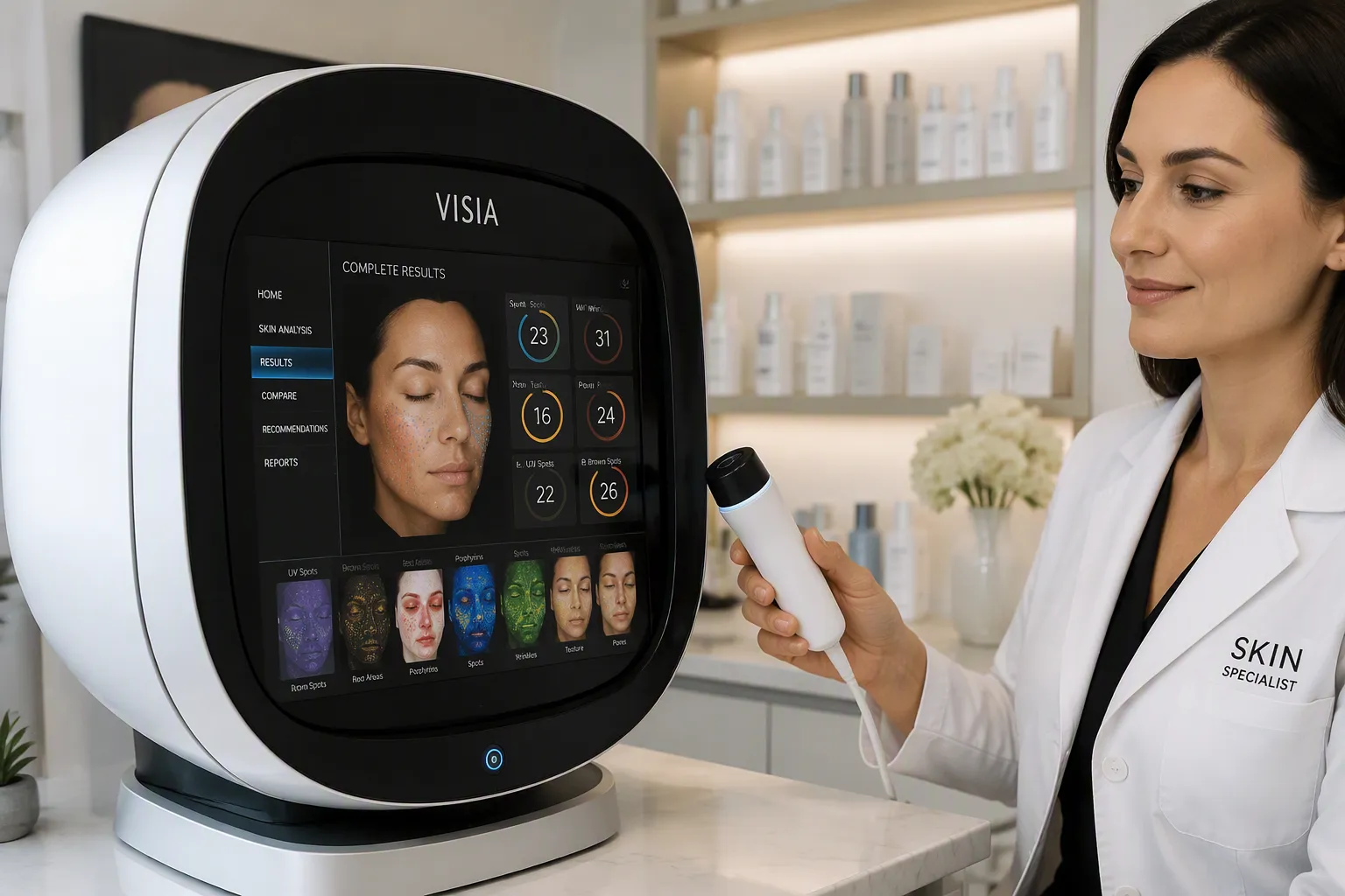 Skin analysis machines