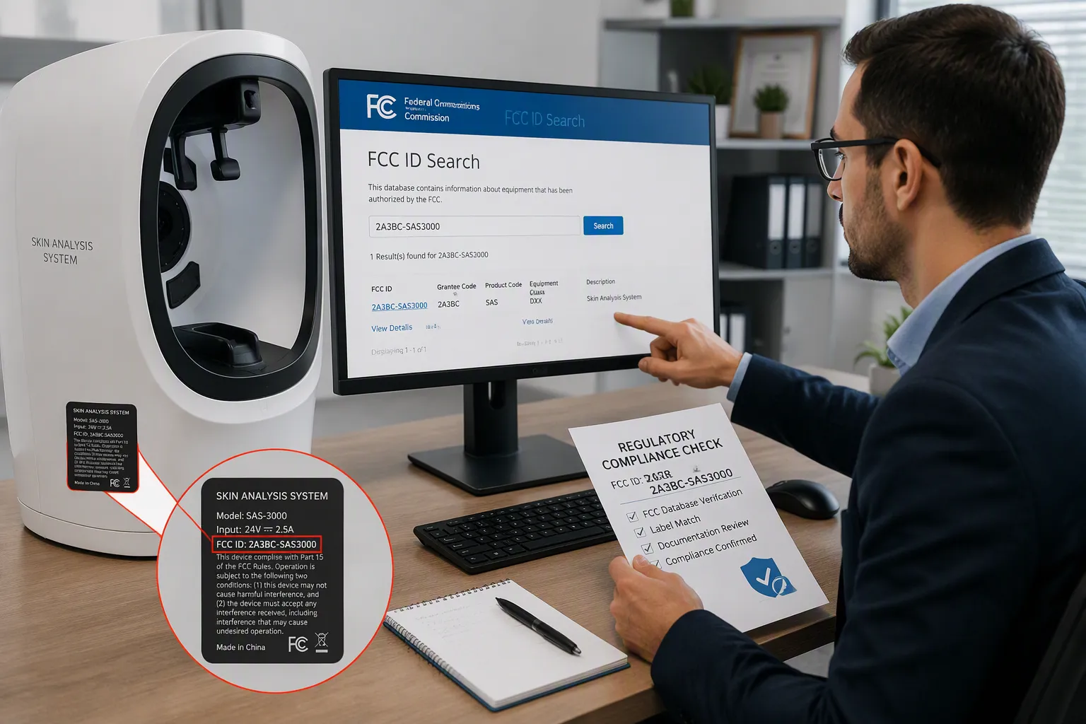 skin analysis machine