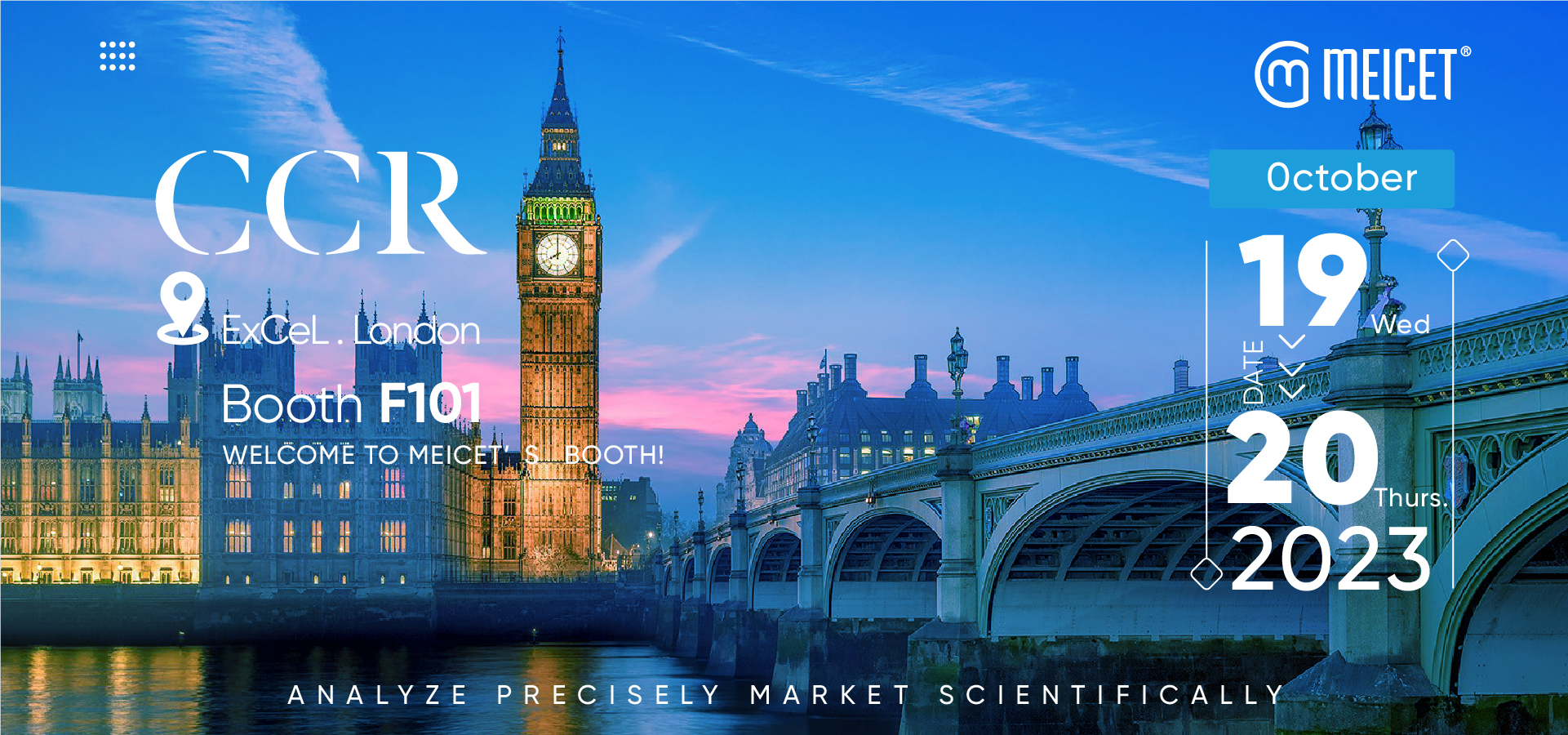 MEICET exhibirá los analizadores de piel más vendidos en la exposición CCR Medical Aesthetics en Londres